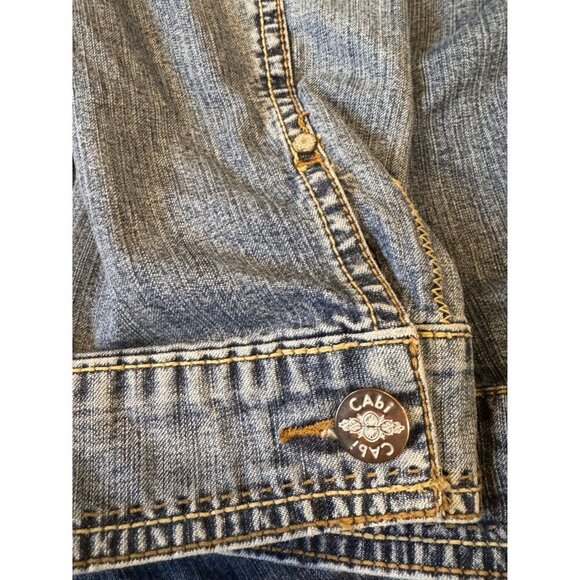 Cabi  Blue Stretch Cotton Blend Denim Jacket Classic Casual Style Size Medium - Picture 9 of 10